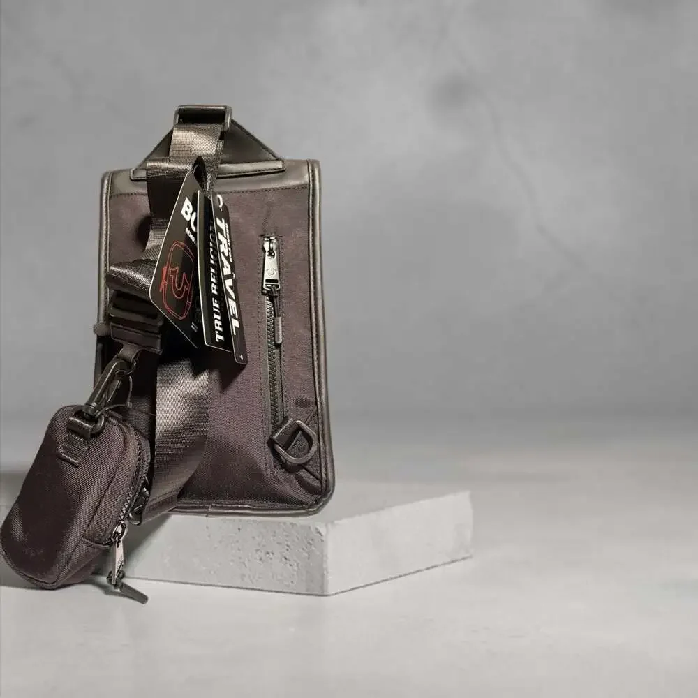 True Religion Longley Unisex  Sling Bag with Detachable Coin Pouch